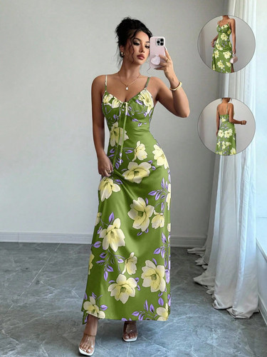 Elegantes damen maxi kleid - kleid, mit