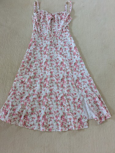 Sommerkleid midi geblümt rosa - midi,