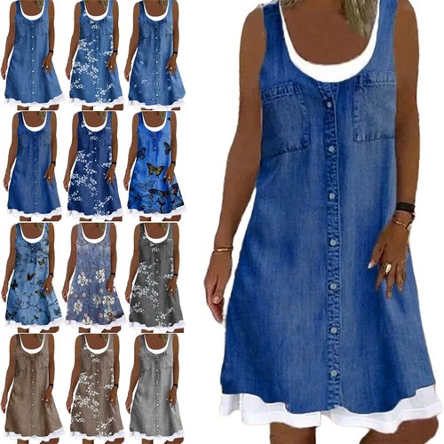 Damen ärmellose midikleider - damen,