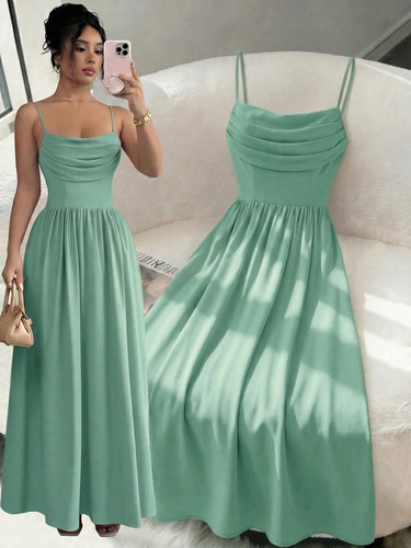 Elegantes chiffon kleid mit - kleid,