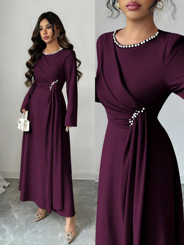 Elegantes linien abendkleid - a,