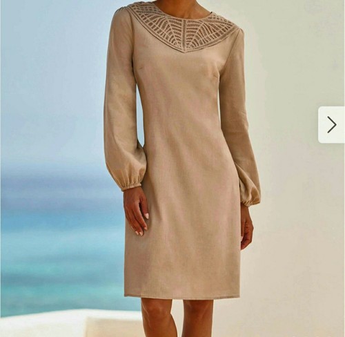 Heine leinen kleid - leinen, sommerkleid