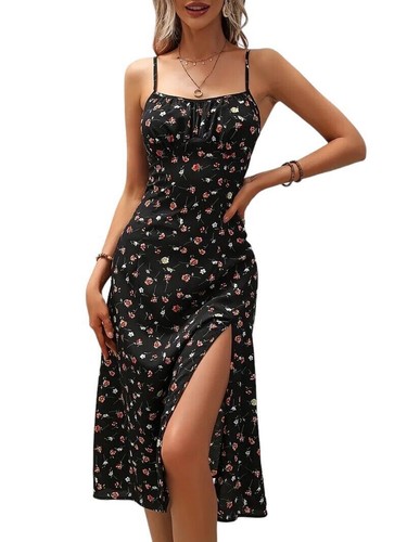 Damen midi kleid - midi,