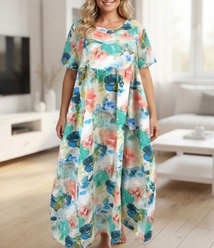 46 leinen kleid - 44,