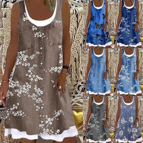 ärmelloses midikleid für - midikleid,