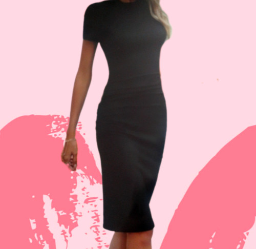 Sommerkleid schwarz knielang - sommerkleid,
