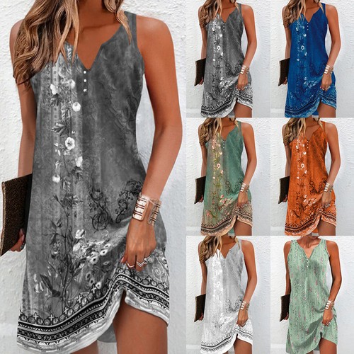 Damen blumen sommerkleid - damen,