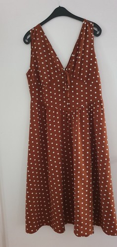 Kleid sommerkleid braun weiße - kleid,