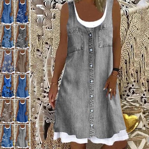 Damen ärmellose midikleider - damen,