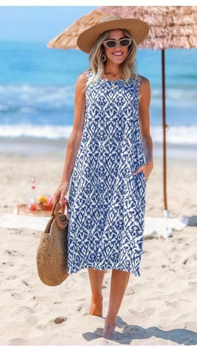 Urlaub midi freizeitkleid - urlaub,
